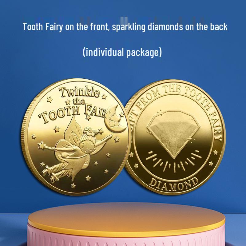Tooth Fairy Keepsake: Gold Coin Storage Box for Children's Lost Teeth