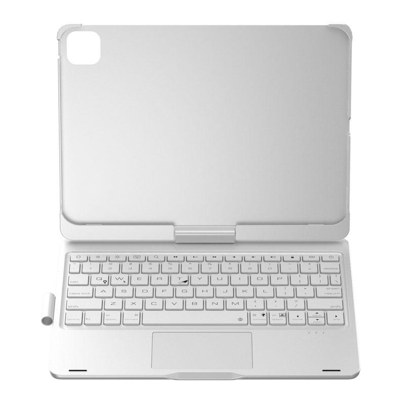 voor iPad 10e iPad 11e A16 Hoes met Bluetooth Toetsenbord Penhouder RGB Achtergrondverlichting 360 Graden Draaibaar Opvouwbare Stand for iPad 11th 10th