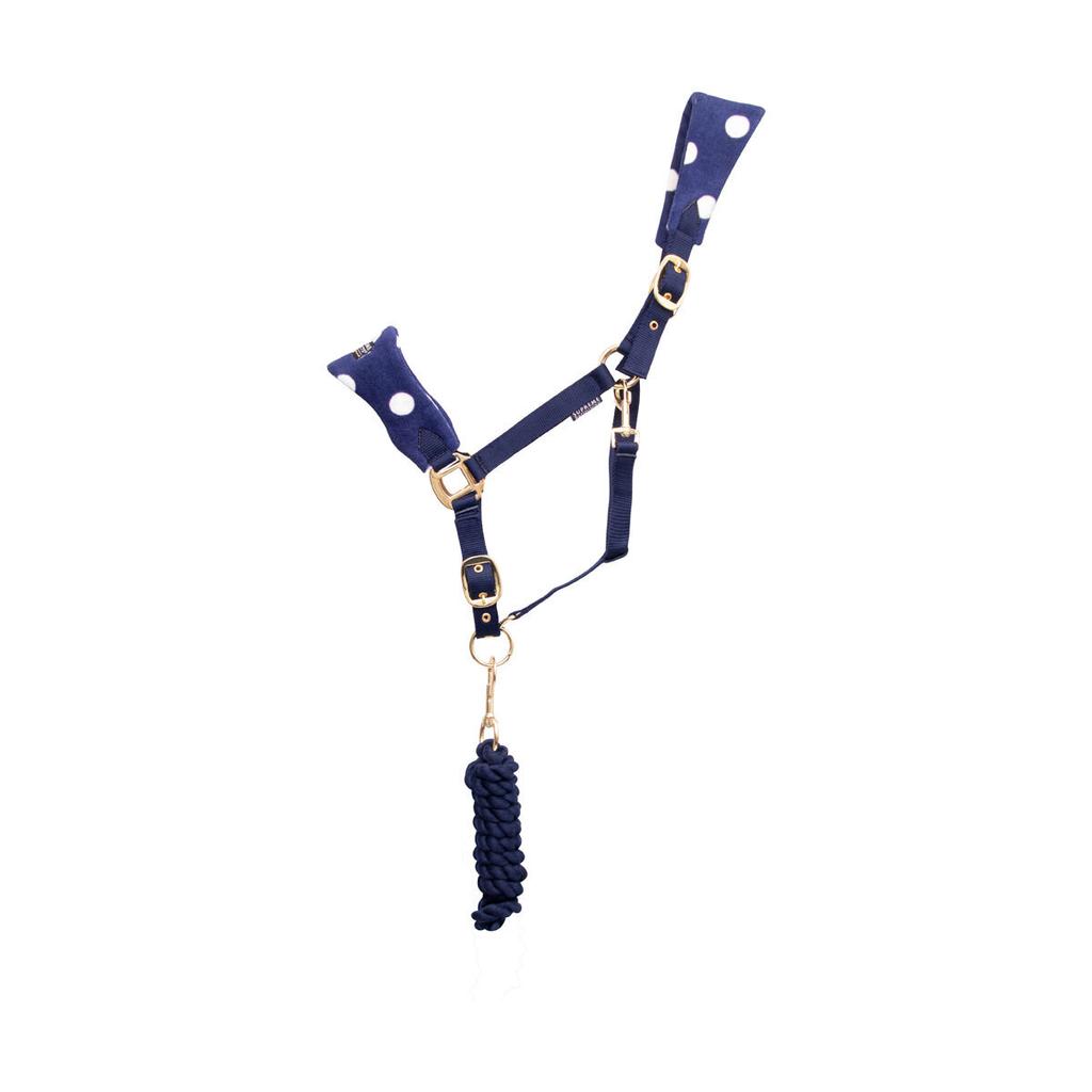 Supreme Products Dotted Fleece Horse Headcollar and Leadrope