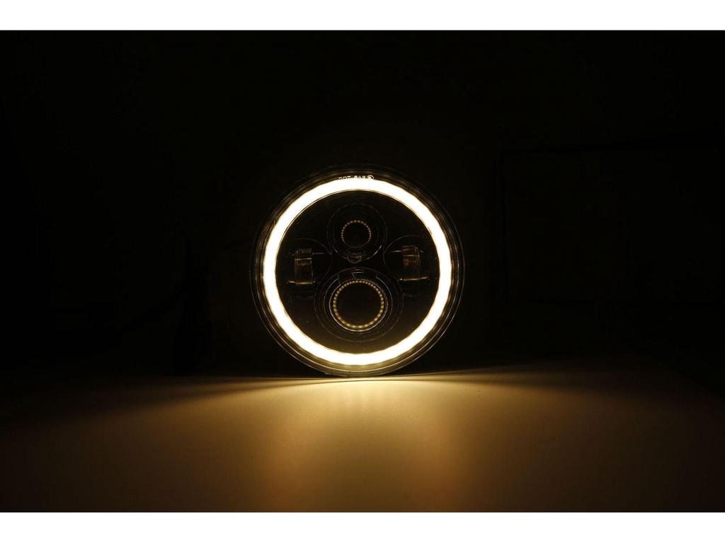 Wrangler 7" RGB Angel Eye Headlight Assembly with Remote Control - Energy Efficient