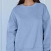 Women's Casual Crew Neck Sweatshirt Oversized Long Sleeve Pullover Tops Soft Side Slit Fall Loose Outfit