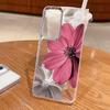 Floral Pattern Case For Samsung S26 S25 Ultra S24 FE S23 Plus S22 S21 A15 A16 A17 A35 A36 A37 A54 A55 A56 A57 5G Plating Lens Soft Cover