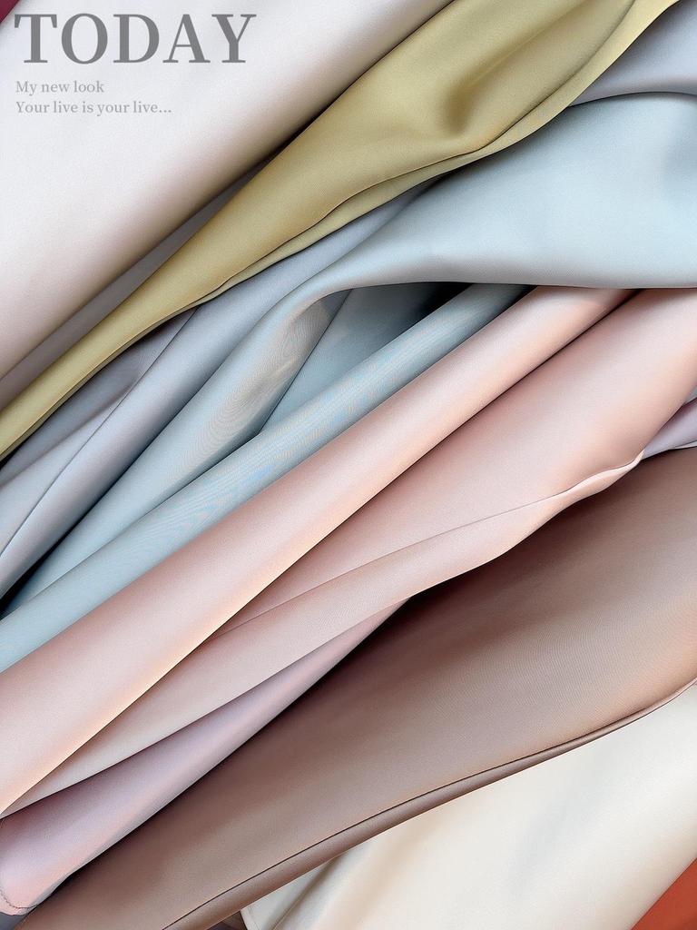 High-Waist Slim Satin Fishtail A-Line Skirt for Spring/Summer 2025