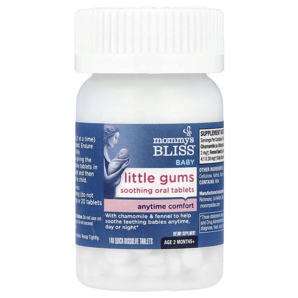 Mommy's Bliss Baby Little Gum Calming Oral Tablets, 2 Months+, 140 Tablets