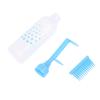 150 ml Mehrfarbige Plastik-Nachfüllflasche für Haarfarbe mit Applikatorkamm zum Dosieren für den Salon, Haarfärbung, Friseur, Styling-Tool