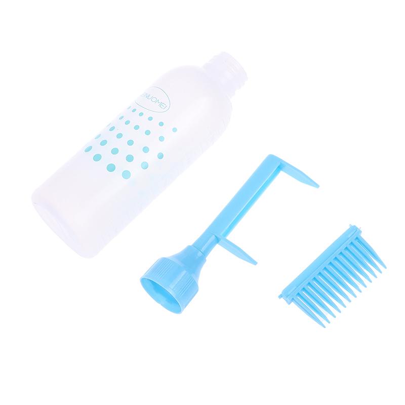 150 ml Mehrfarbige Plastik-Nachfüllflasche für Haarfarbe mit Applikatorkamm zum Dosieren für den Salon, Haarfärbung, Friseur, Styling-Tool