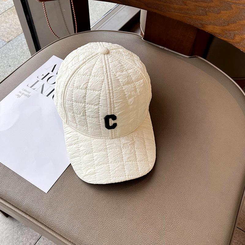 

Шляпа Женская Повседневная Универсальная Буква C Складная Корейский Стиль Бейсболка Осень и Зима Купол Темперамент Трендовая Защита от Солнца Бейсболка