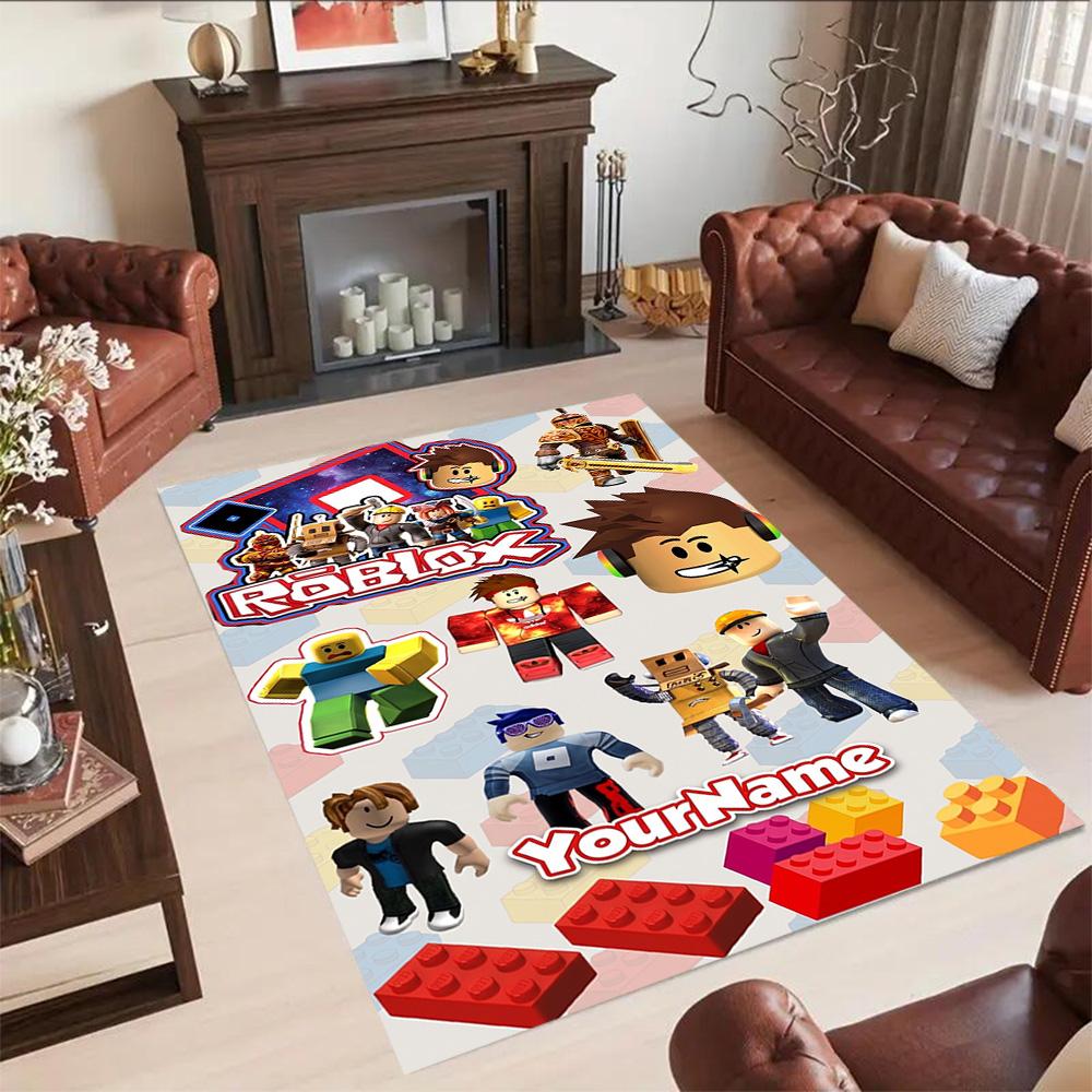 Roblox 491 Customize Your Name Floor Mat Perfect for Balcony Living Rooms Game Room Study room Anti-slip Rug Anime Office Decor Wedding Party Gift