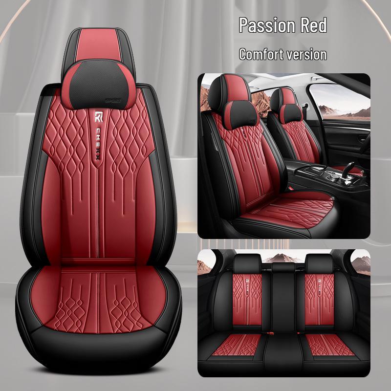 Universal Full Coverage Car Seat Cover - Breathable, Wear-Resistant, Perforated, High-End Cushion for All Seasons
