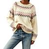 Women's Cardigan Sweater, Round Neck Button-Front Knit, Retro Loose Fit Fall Winter Outerwear