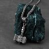 Viking Raytheon Hammer Stainless Steel Pendant Necklace Versatile Accessories Celtic Knot Men's Jewelry