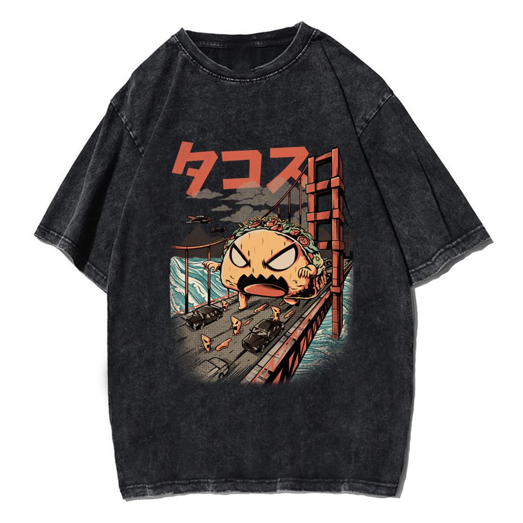 Y2K Anime Ramen Kaiju Herren Damen Unisex Harajuku T-Shirt Ropa Hombre Streetwear Retro Baumwoll T-Shirts Tees