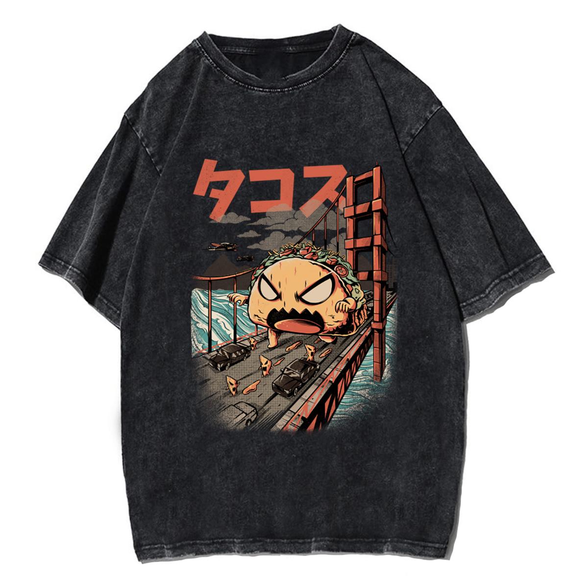 

Аниме Y2K Рамен Кайдзю Мужская Женская Унисекс Футболка Харадзюку Ropa Hombre Уличная Одежда Ретро Хлопковые Футболки M