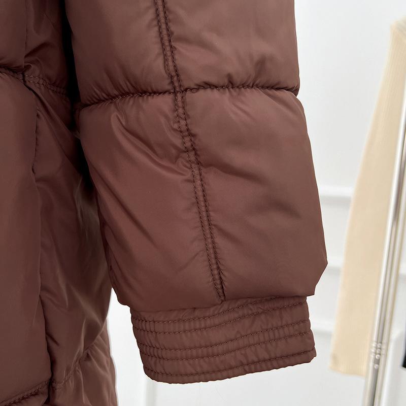Winter New Loose Thick Cotton-padded Jacket Women's Extended Thick Bread Coat Cotton-padded Jacket Coat.