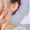 New Jewelry Earrings, European and American Fashion Apricot Leaf Full Diamond Stud Earrings, Simple and Versatile Personality, Women's Spot Jewelry