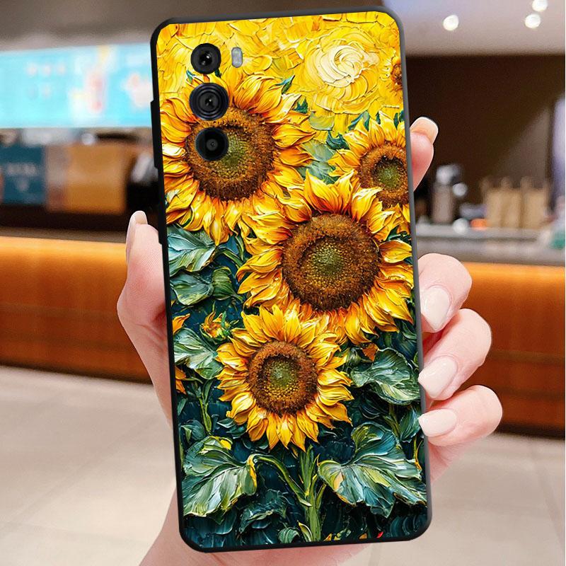 Sunflower Phone Case For Motorola Edge 60 50 40 Pro 60 50 40 30 Ultra Neo Fusion Moto G Play G Stylus G Carcasas