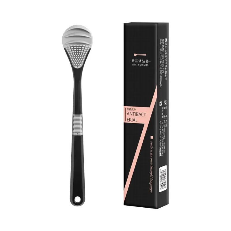 Tongue Cleaner Brush Reusable Oral Cleaning Scraper Oral Breath Multicolor Brush Care Tool Tongue Bad Hygiene Care Removal