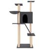 VidaXL Arbre à chat avec griffoirs en sisal gris foncé 143 cm 171731