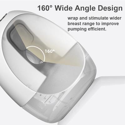 Portable Wearable Breast Pump Hands Free Electric Breast Pump with LED Screen for Breastfeeding Low Noise Built-in Battery