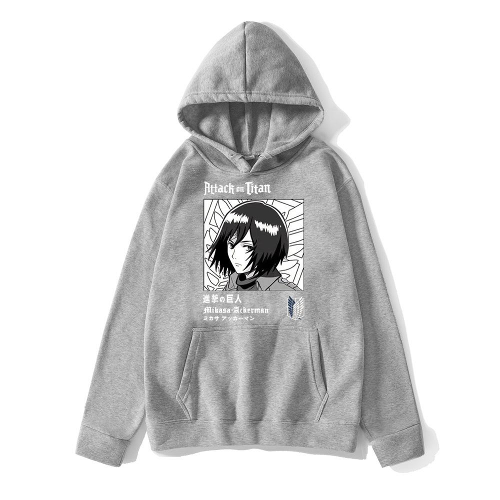Anime Hoodies Attack On Giant Casual Top Cartoon Animation Plus Velvet Men Women Sweaters Attack Giant Hooded Jacket Sweater