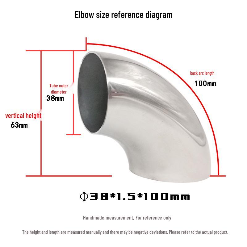 304 Stainless Steel 90° Elbow for Exhaust and Handrail Systems