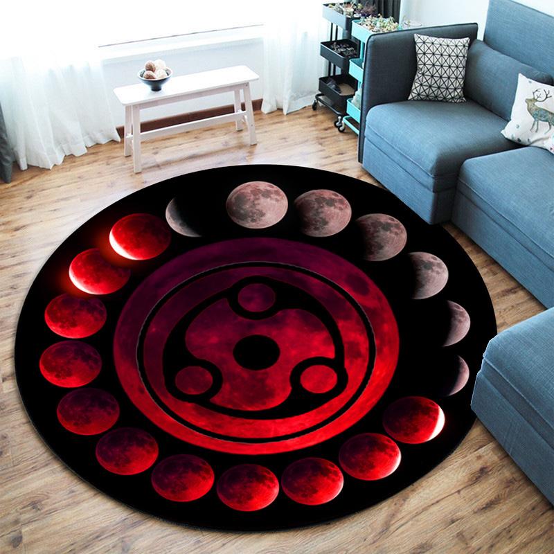 Berühmter Cartoon NARUTO Protagonist Uzumaki Naruto runder Teppich weiche Heimdekoration rutschfeste Fußmatte Outdoor Picknickmatte Teppich M6