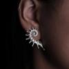 New Gothic Stereo Conch Personality Ancient Silver Stud Earrings for Men Women Hallowmas Punk Jewelry Vacation Accessory Gift