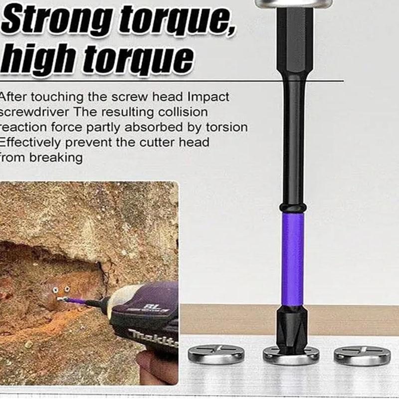 6PCS Non-slip Screw Electric Screwdriver Bits Set 25 50 65 70 90 150mm Impact Strong Magnetic Batch Head Woodworking Tools