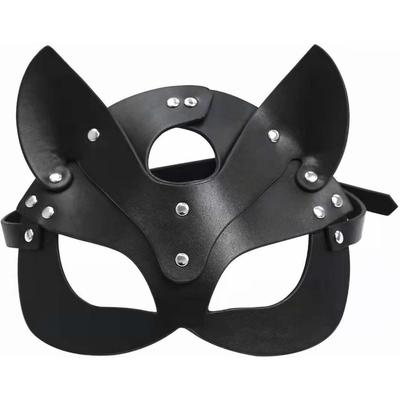 Sexy PU Leather Bunny Fox Cat Mask for Women - Animal Costume Accessory for Halloween Masquerade Party Cosplay