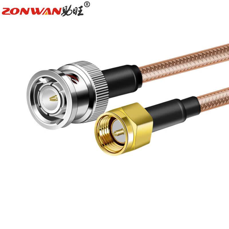 ZONWAN 50 Ohm SMA Male to BNC Male RF Coaxial Adapter Cable