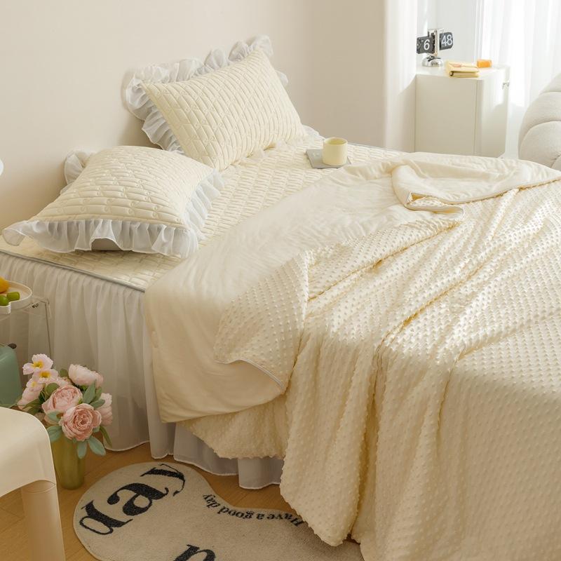 

2 новых корейских латексных летних коврика в стиле Ins, летнее одеяло, комплект из четырех предметов для студенческого общежития 1.2*2m fitted shee 3pcst