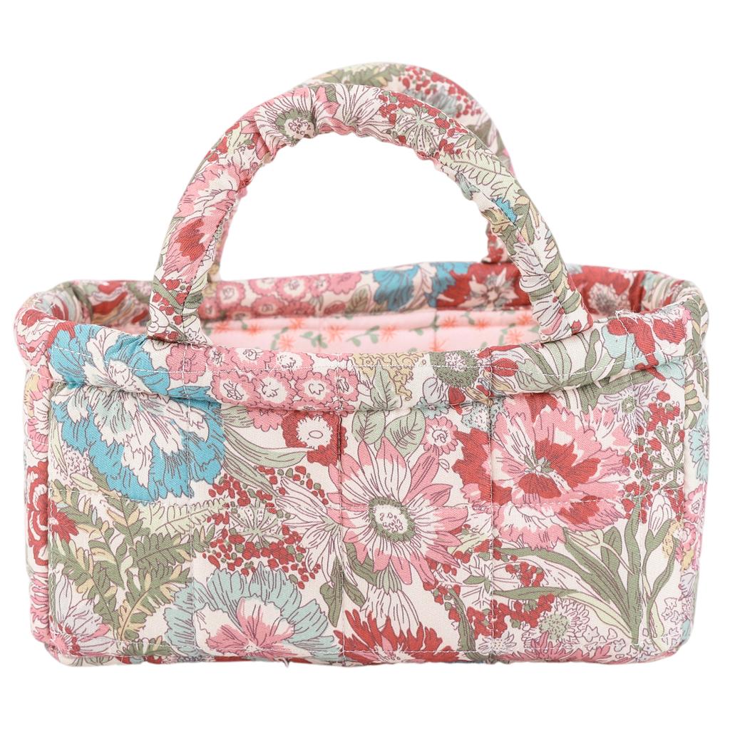 Quilted Laundry Basket with Easy Carry Handles Fabric Storage Basket Quilted Storage Basket for Home Picnic Shopping Travel