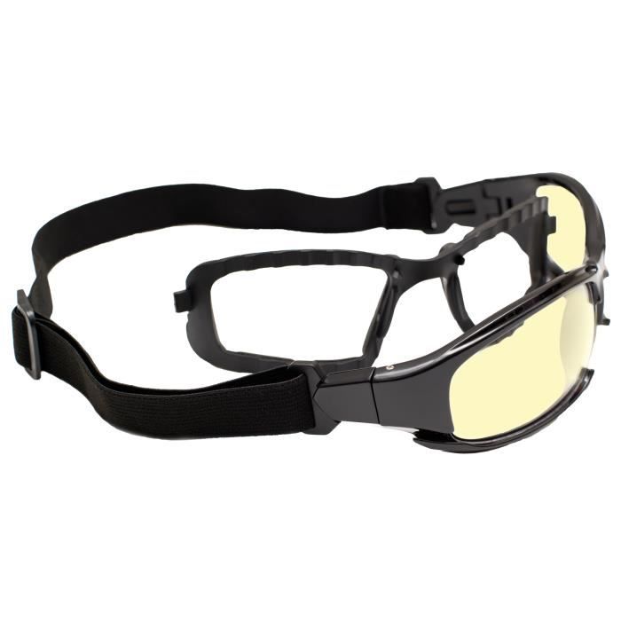 EAGLE INDRO - Work Safety Glasses with Side Shields and Interchangeable Elastic Band (high Visibility)