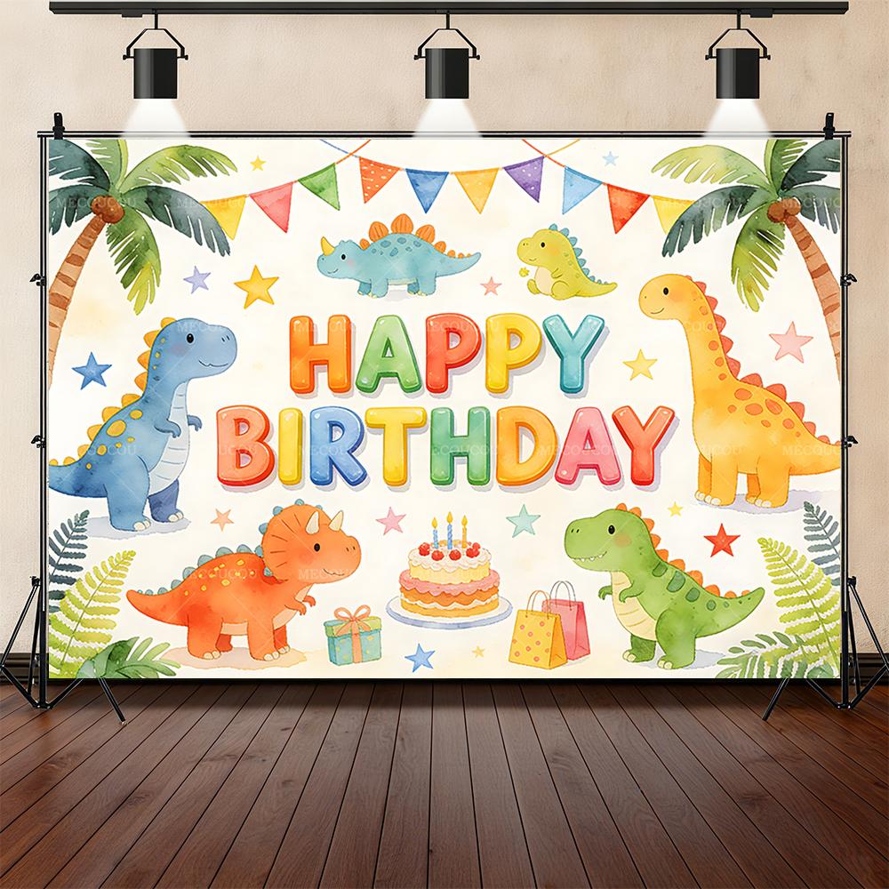

BEPAN Cartoon jungle dinosaur theme can be customized for children s birthday party layout background cake table decoration room poste Vinyl--W120xH80cm