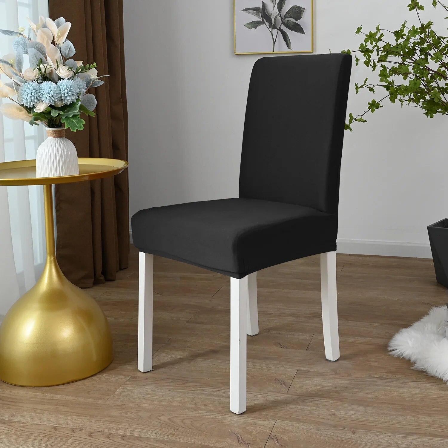 

Блестящий тканевый чехол на стул для столовой, кухни, свадебного банкета, эластичные чехлы на стулья из спандекса, изысканный новый домашний декор, чехлы на сиденья 1 Piece