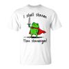 I Shall Shenan Then Shenanigan Cute Frog Meme T Shirt Seseable Vintage Washed Versatile Unisex Stylish Top For Everyday Wear