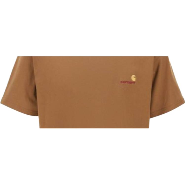 Carhartt WIP Solid Color Casual Crew Neck Short Sleeve T-Shirt Men tops Khaki I029956-HZ-XX