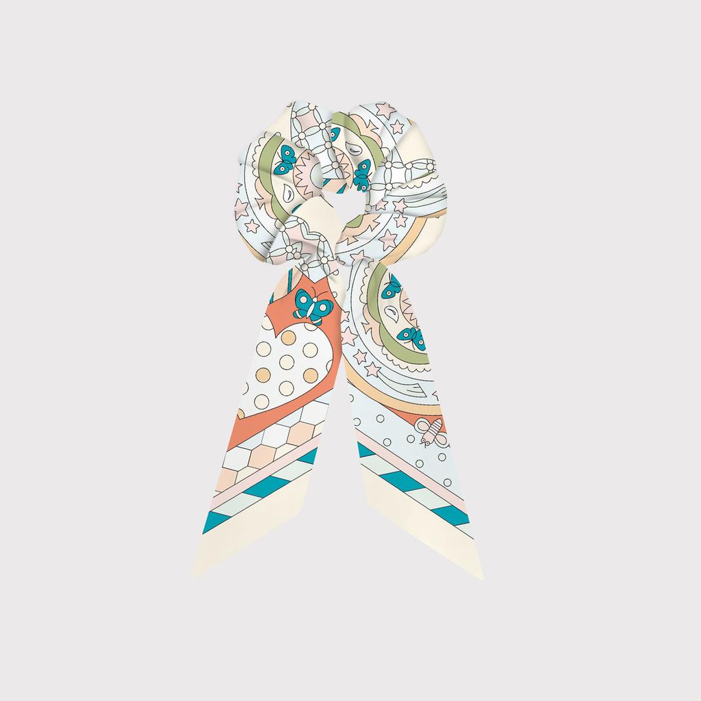 Elegant Silk Large Scrunchies Rubber Bands Women Hair Scarf Elastic Hair Bands Ties Ponytail Holder Hair Accessories for Girls