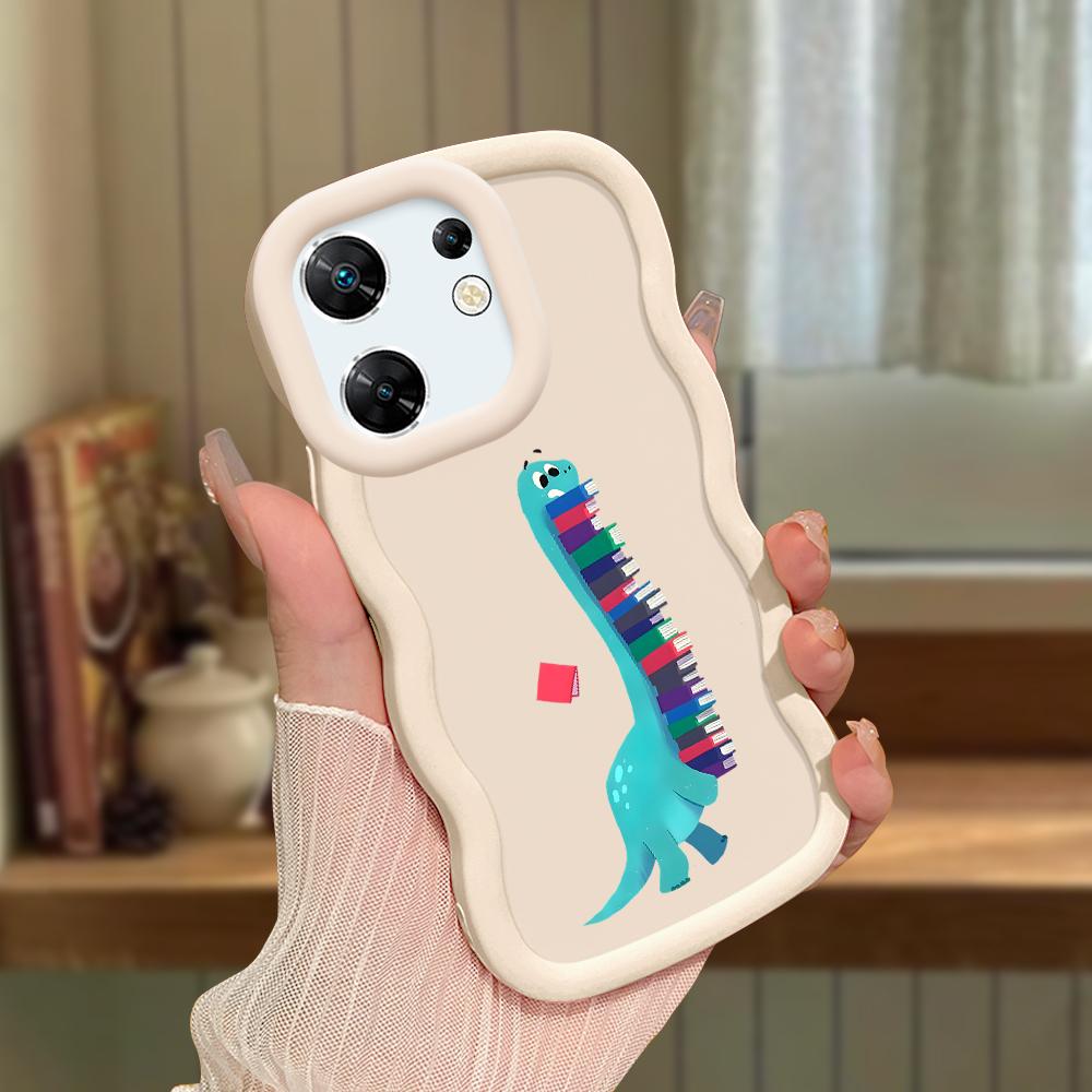 Big Wave Edge Weiches Silikonmaterial Macaron-Telefongehäuse Stoßfestes Schutzgummigehäuse für OPPO Reno Realme Infinix Tecno