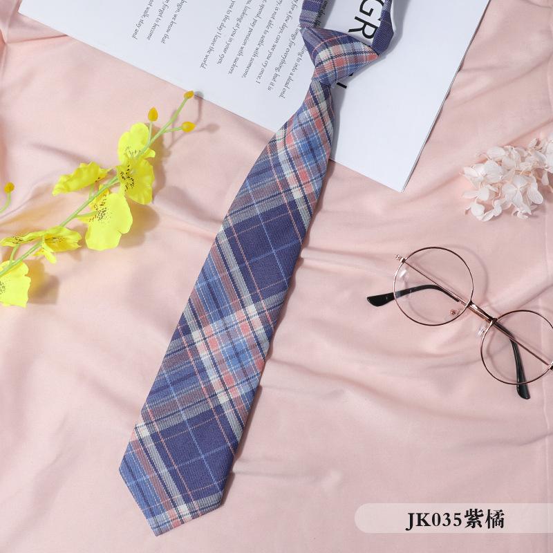 Jk Japanisches Karo Damenkragen Schwarzer Krawattenkragen Seil College-Stil Streamer Schleife Hemd Ins Matrosenanzug