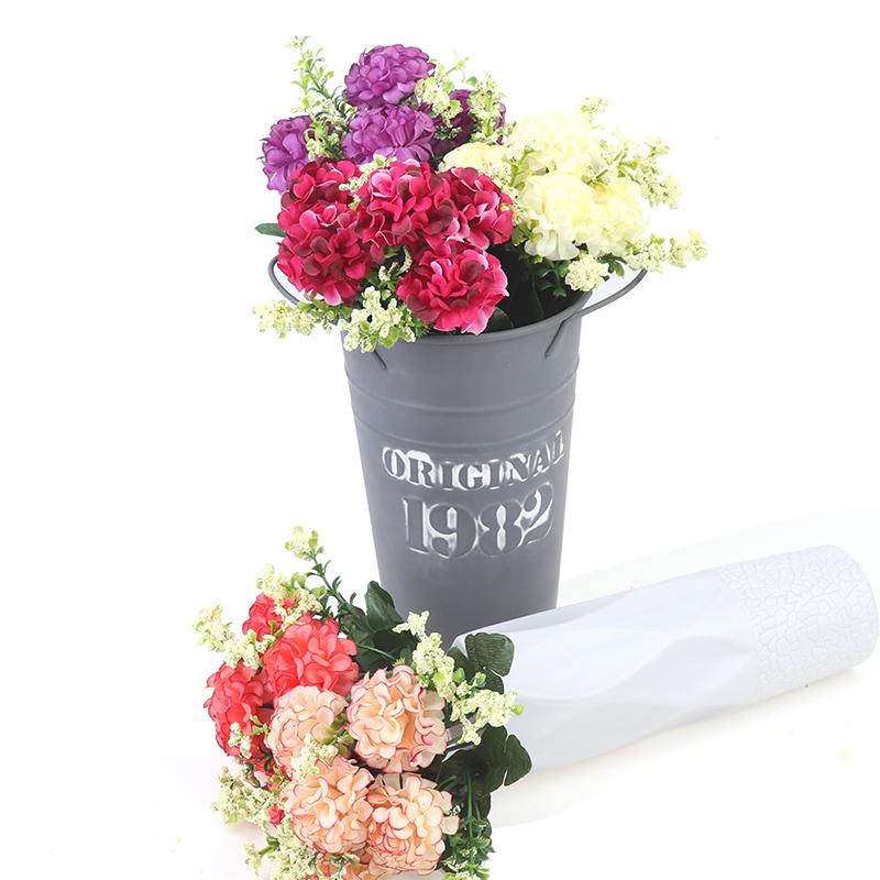 1 kytice 5 hlav Hydrangea Silk Flower Umělá květina Holding Flowers Dekor