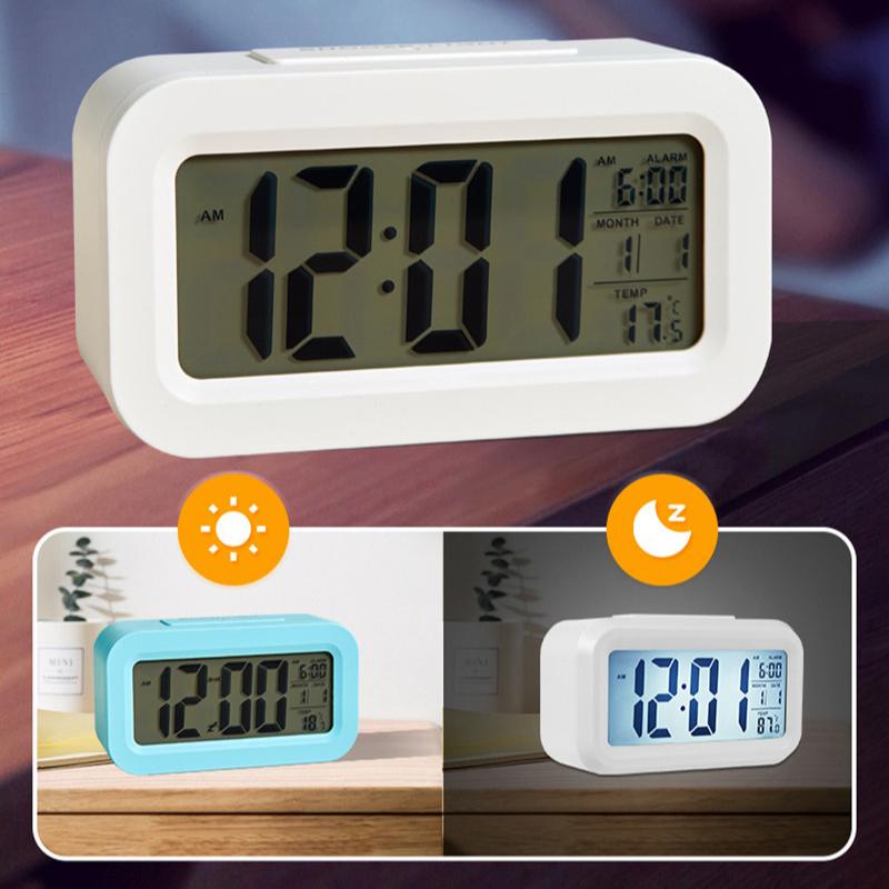 2025 NEW Temperature Version Alarm Clock Silent Clock Electronic Clock Light Sensing Alarm Clock With Voice Student Alarm Clock