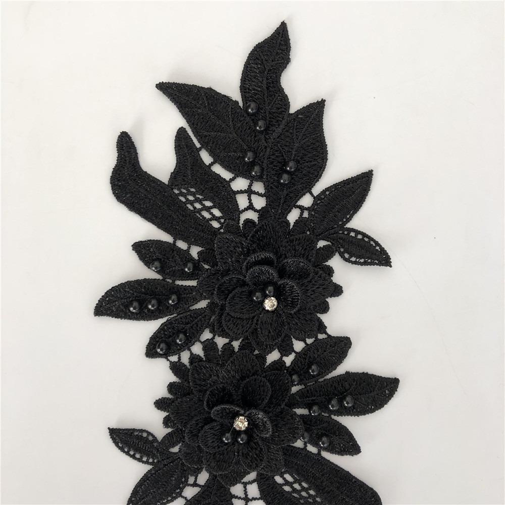 Gorgeous Embroidery Patch 3D Clothes Patches Clothing Accessories Pearl Flower Applique  Sewing