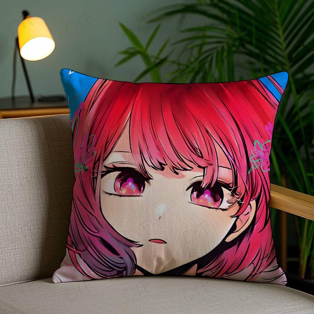 Oshi No Ko K-Kana Arima Anime Pillow Case Safe Custom Photo Pillow, Anti-fade Brushed Fleece Cushion, Maternal & Infant Safe.