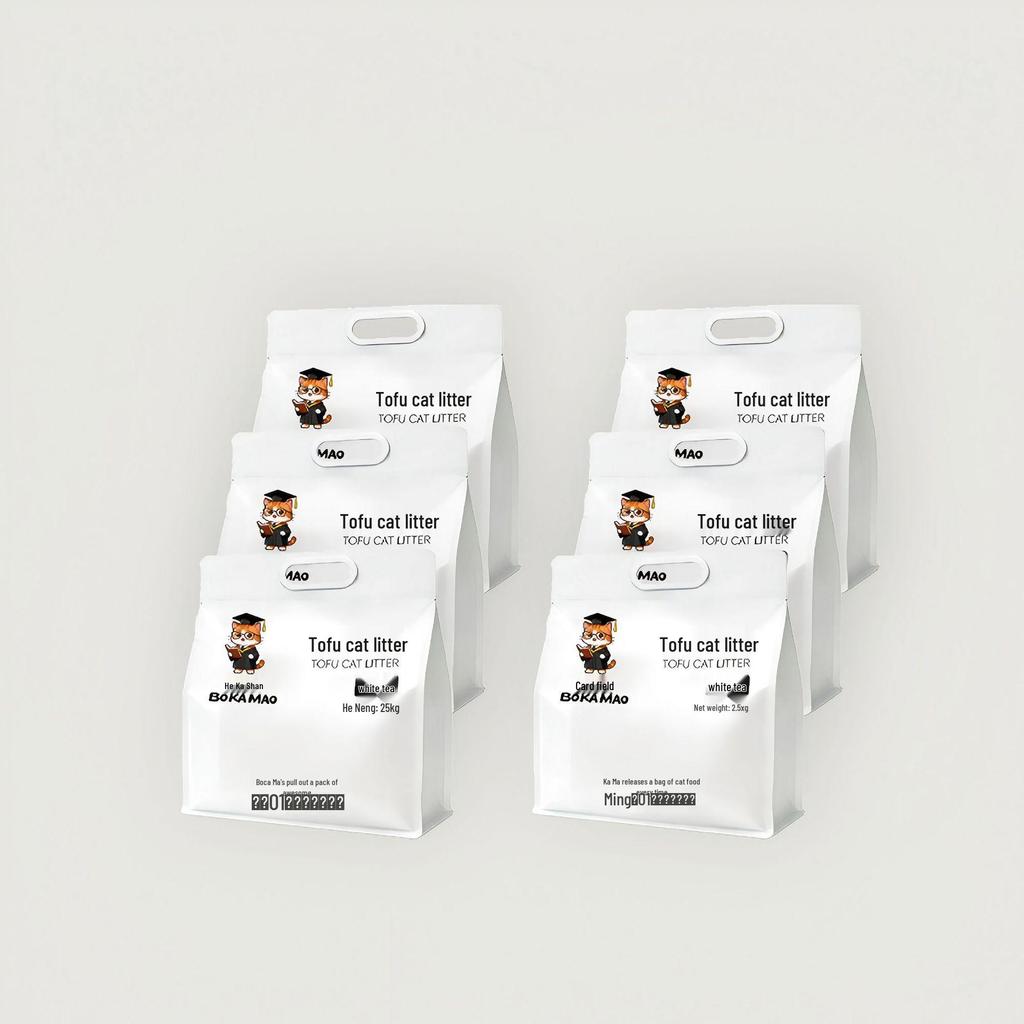 Boca Cat White Tea Scent Clumping Flushable Dust-Free Tofu Litter