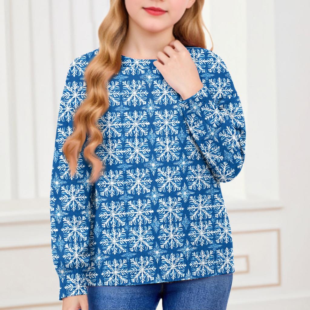 Christmas Day Sweatshirts For Children Boys And Girls Knit Sweater Cute Shirt Fall Crewneck Pullover Tops