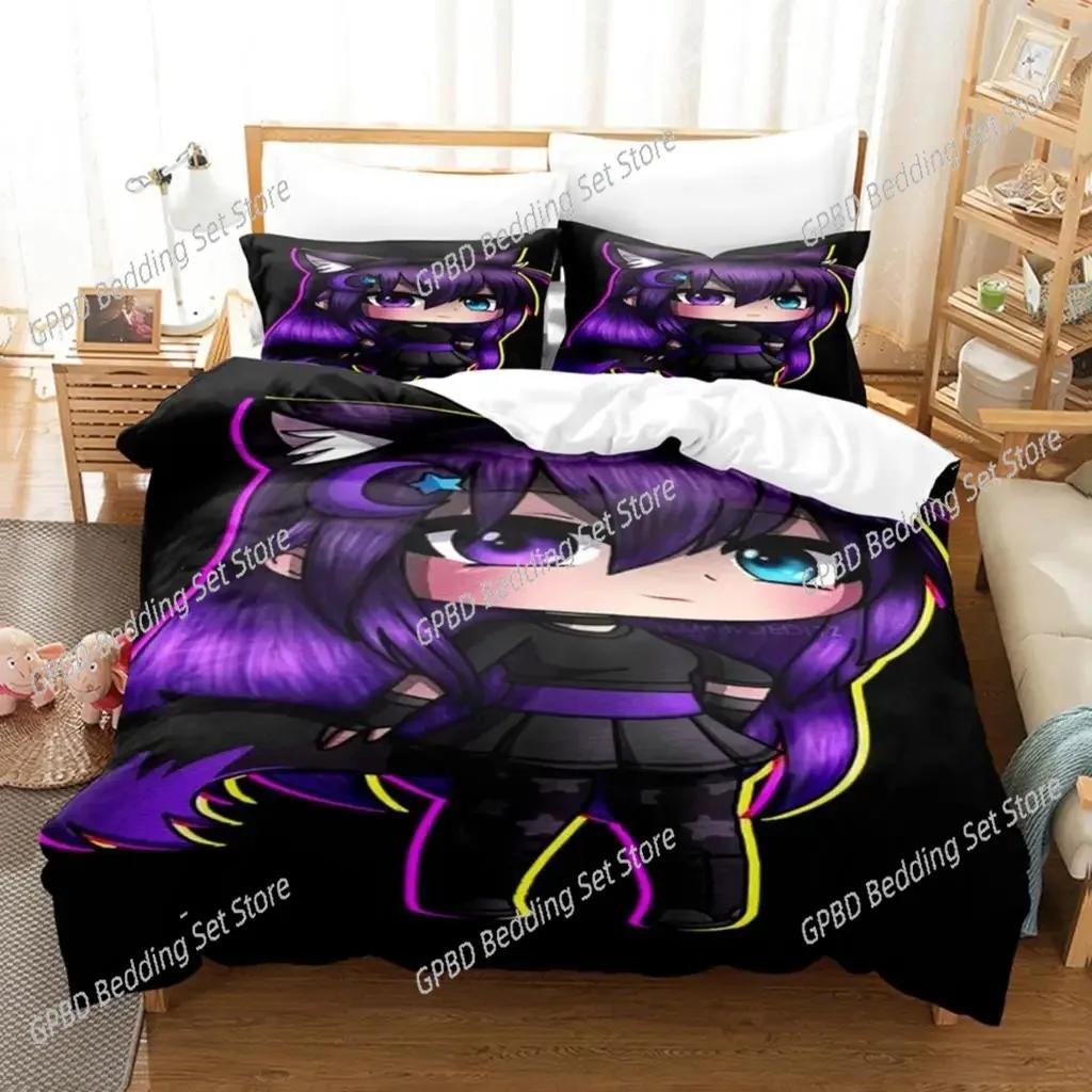 3D Print Anime Kawaii The Gacha Girl Bedding Set Bedroom Soft Modern Bedspreads Comefortable Duvet Cover Quilt Cover Pillowcase