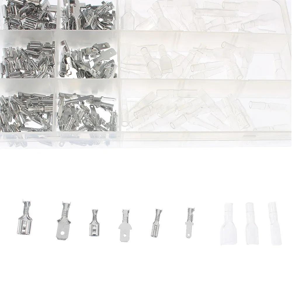 270pcs Insulated Male Female Wire Connector 2.8/4.8/6.3mm Crimp Terminals Seal Electrical Wires Connectors Assortment Kit