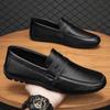 Leather Men's Shoes Summer New Driving Flat Casual Style Men's Shoes Trendy Fashion Outdoor Lazy Loafers Men's Shoes Dress Luxur