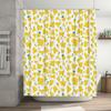 Bright Yellow Pineapple Pattern Shower Curtain Waterproof Bath Decor Bathroom Liner Perfect for Kids Room Master Bathroom